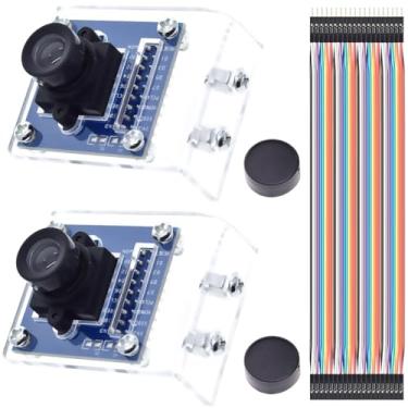 Imagem de DKARDU Módulo de câmera OV7670 640 x 480 0,3 Mega 300KP, suporte VGA CIF, exposição automática, interface I2C ativo, kit parafusos, cabo Dupont Arduino