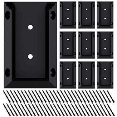 Imagem de Goovilla Conectores de Suporte de Corrimão de Deck, Suportes 2X4 para Poste de Madeira de Corrimão, 10 Peças de Suporte de Corrimão de Deck de Nylon Resistente com 60 Peças de Para (, Preto)