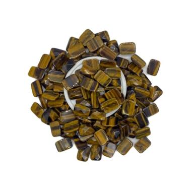 Imagem de Cabochões Retangulares, 13x18 mm, Pacote com 10 Peças (Olho de Tigre)