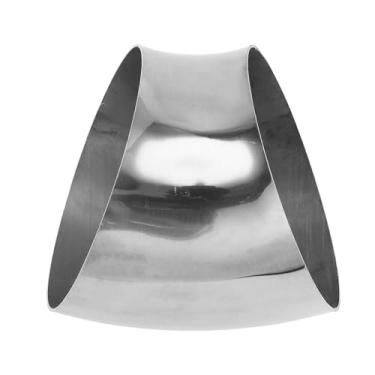 Imagem de Motoforti Tubulação de tubo de escape modificada para carro curva mandril 45 graus 12,7 cm espessura OD 1,2 mm/18GA 127x140x1,2 mm aço inoxidável 201 tom prata
