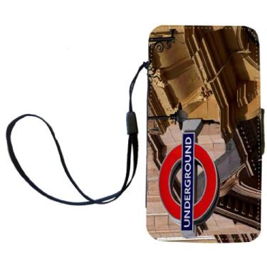 Imagem de Rikki Knight Capa carteira flip British Subway com aba magnética para Apple iPhone 4 e 4s