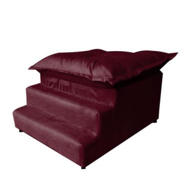 Imagem de Escada Sofá Cama Pets Cães Gatos Ossinho  - Beatriz Decor , Bordo