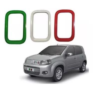 Imagem de Aplique Moldura Itália Grade Fiat Novo Uno 2011 12 13 14 15 - Algicar