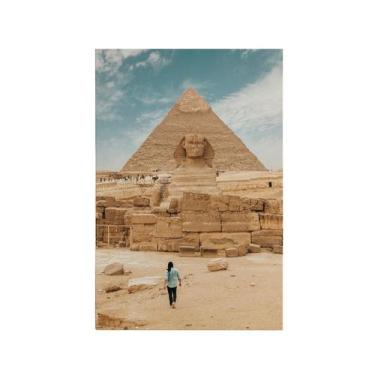 Imagem de Quadro Decorativo Canvas Pirâmide De Gizé Esfinge Monumento - Deliquad