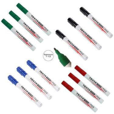 Imagem de Kit 12 canetas Texta 4 cores marcador pele cirúrgia estética