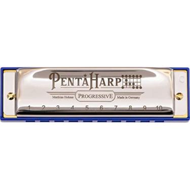 Imagem de Gaita Pentaharp da Hohner, chave de um menor, aço inoxidável (M21BX-AM)