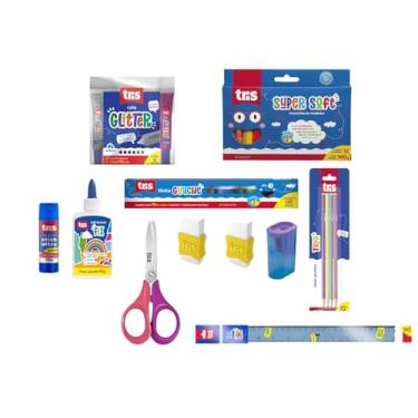 Imagem de Kit Material Escolar Infantil Básico Variado