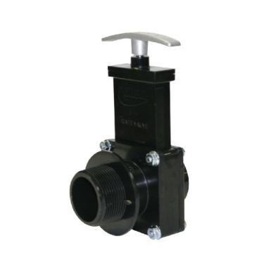 Imagem de Valterra 7106M Válvula de porta ABS, preta, 3,8 cm MPT x Spig, com cabo de metal