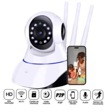 Imagem de Monitor de Bebê 360 Wifi Visão Noturna 3 Antenas - LIPPIN
