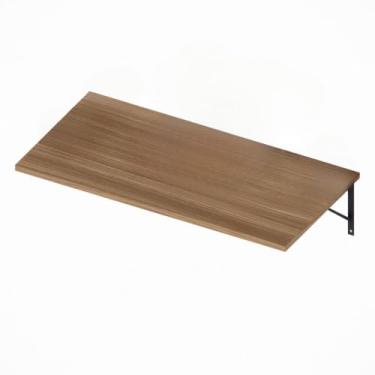 Imagem de Mesa Escrivaninha MDF 70 cm Madeirado Suspensa Computador Notebook Home Office Mesa dobrável