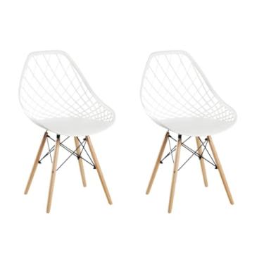 Imagem de Conjunto 2 Cadeiras Clarice Cloe Madeira Movescan Branca