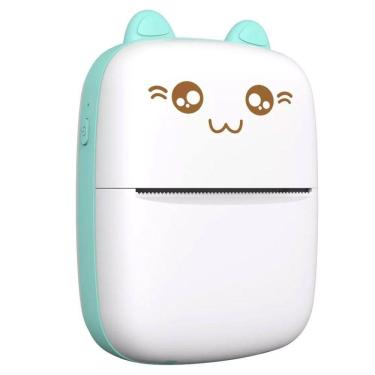 Imagem de Mini Impressora Termica Sem Tinta Recarregavel Portatil Imprime Foto Notas Lista Miniatura App Celular Empressora De Bolso Multiuso