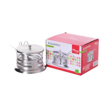 Imagem de Açucareiro De Vidro e Inox 180ml - Wincy