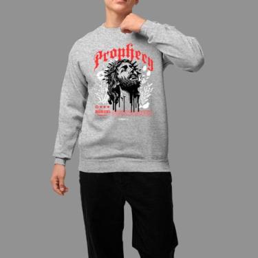 Imagem de Moletom Gola Careca Basico Masculino Casual Estiloso Inverno Blusa De 