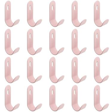 Imagem de Savagrow 20 peças de ganchos pequenos para quadro de estacas de estudo rosa ganchos de organização de parede em forma de U ganchos de pendurar para escritório