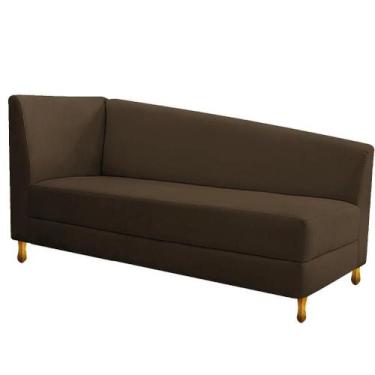 Imagem de Recamier Valéria 160cm Lado Direito de Quem Senta Sala de Estar Suede 