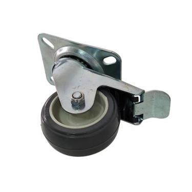 Imagem de Rodízio Giratório para Carrinho de 6 Polegadas com Placa e Freio Capac