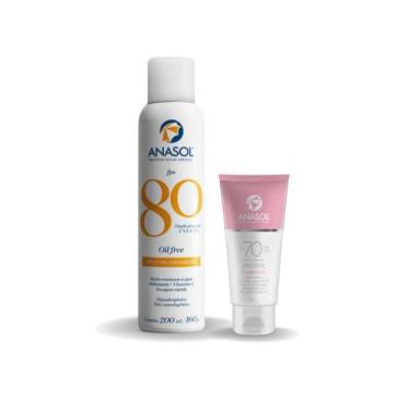 Imagem de KIT Protetor Corporal Anasol Aerosol FPS80 200ML + Protetor Facial Ana