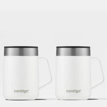 Imagem de Kit com 2 Canecas Térmicas Street Branca Contigo  414ml, Único