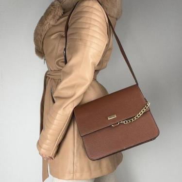 Imagem de Bolsa recuo em couro legítimo b.1066, Tabaco