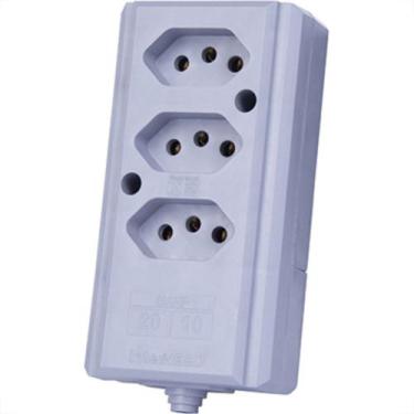 Imagem de Tomada Barra Intern.B Tripla 2P+T20A Cinza - INTERNEED