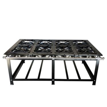 Imagem de Fogão Industrial Gold 8 Bocas Alta Pressão Perfil 10 Cefaz