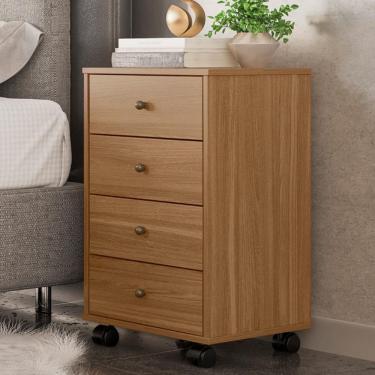 Imagem de Mesa de Cabeceira 4 Gavetas Presence Demobile