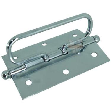 Imagem de Dobradiça Para Porta Camarão De Aço Cromado 3.1/2' C/ Paraf - URSICH