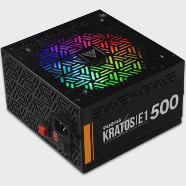 Imagem de Fonte atx 500W 80 plus bronze rgb gamdias kratos E1 - GD-Z500ZZZ