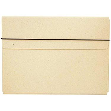 Imagem de JAM Paper® - Estojo de transporte de portfólio fino e forte com fecho de elástico (23 x 1/2 x 12 1/2) - Kraft natural - vendido individualmente