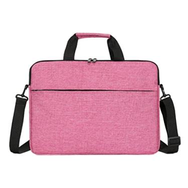 Imagem de Capa para laptop, bolsa para notebook de 15,6 polegadas, à prova d'água, bolsa de ombro para transporte de mão, cinza, Rosa