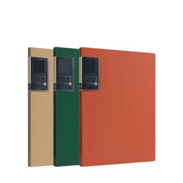 Imagem de Pastas de Arquivo Pasta A4 com 3 peças e inserções transparentes, 30 páginas, PP, livro de dados, organizador de documentos de contrato multicolorido Organizador de Arquivos