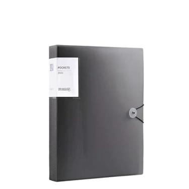 Imagem de Pastas de Arquivo A4 cor pasta transparente documento grande capacidade organizador de arquivo pontuação teste paperholder arquivo de estudante Organizador de Arquivos(Preto)
