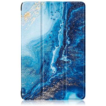 Imagem de Yiernuo Capa para tablet Xiaomi Mi Pad 6/Mi Pad 6 Pro de 11 polegadas 2023, capa fina e leve com três dobras para PC com função despertar/hibernar automática, ondas