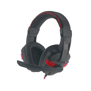 Imagem de Headset Gamer Kmex ARS-1080 Preto com Vermelho Controle no Cabo
