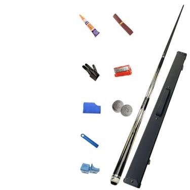 Imagem de Taco de Sinuca Profissional 1/2 Estrutura Taco de Bilhar de Bordo Canadense 147cm (58in) - Cabeça de Haste Não Intercambiável 10mm/11.5mm/13mm (B Tacos de bilhar e acessórios+ barril box A, 11.5mm)