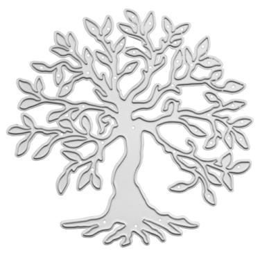 Imagem de E-outstanding 10 x 10,1 cm de árvore grande, faça você mesmo, aço carbono, estampado, corte, metal, aço carbono, papel, cortar, fazer cartões comemorativos e álbuns de recortes