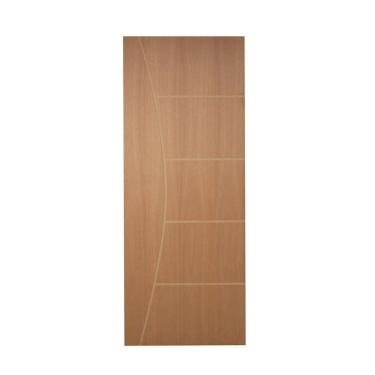 Imagem de Porta De Giro Frisada P- Verniz 210x80 F10 Caixilho De Porta Medida 14