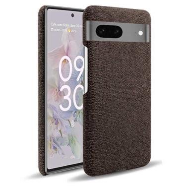 Imagem de Capa para Google Pixel 7A,Capa desenhada em lona,Case Protetora Ultrafina com Empunhadura Macia,Design em Tecido Antichoque e Antiarranhões-Brown