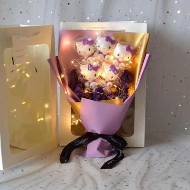 Imagem de Kawaii Hello Kitty Minha Melodia Cinnamoroll Kuromi Buquê De Luz Led B
