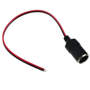 Imagem de uxcell Adaptador de tomada de isqueiro fêmea para carregador de carro com cabo de 26 cm