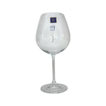 Imagem de 01 Unidade de Taça Vinho Tinto 650ml Cristal Bohemia Mesa - CRYSTALITE