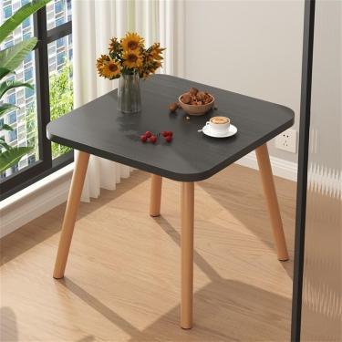 Imagem de Mesa Lateral Moderna De Madeira, Mesa De Café Quadrada Para Quarto, Mesa De Cabeceira Compacta Para Sala De Estar, Corredor, Brown, 15.7x15.7x23.6in