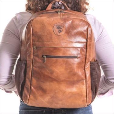Imagem de Mochila Feminina Couro Notebook - Sparttan, Marrom, Unico