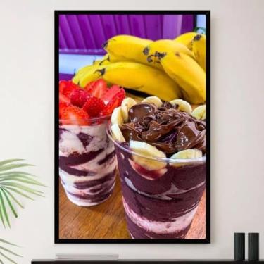Imagem de Genérico, Quadro Açai Doce Frutas Fit Banana Decorativo A4 23x33cm