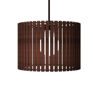 Imagem de Luminária Pendente Berlim Modelo Ripado Marrom