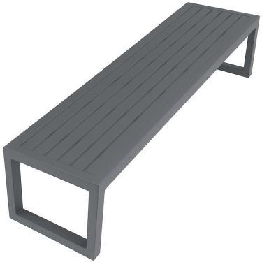 Imagem de Banco Em Alumínio Para área, Jardim E Piscina Trama Original Cinza