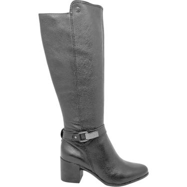 Imagem de Bota Feminina Casual Dia a Dia Passeio em Couro Detalhe Metalizado Salto Médio Cano Alto Bottero 346914