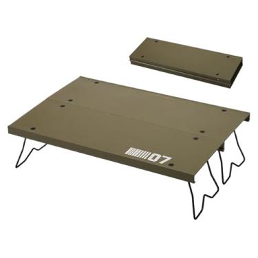 Imagem de Mesa Dobrável para Campismo | Mesa De Acampamento Portátil Em Liga De Alumínio - Móvel Leve Para Piquenique Acampamento Comida Bebidas Computador Portátil Luz Exterior