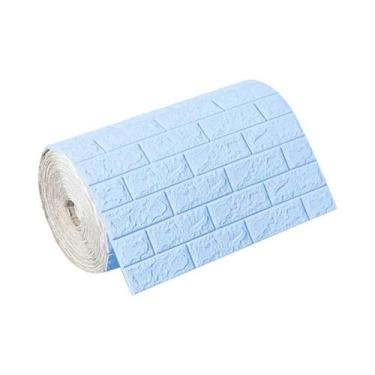 Imagem de Papel De Parede Autoadesivo À Prova d'Água Com Padrão De Tijolo 3D 70c